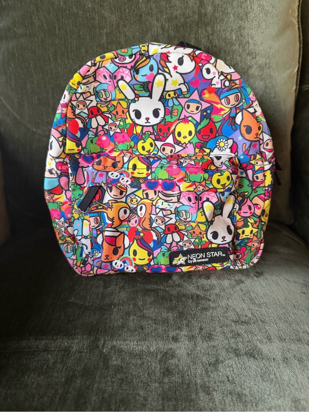 Loungefly Neon Star Multicolor Character Print Backpack